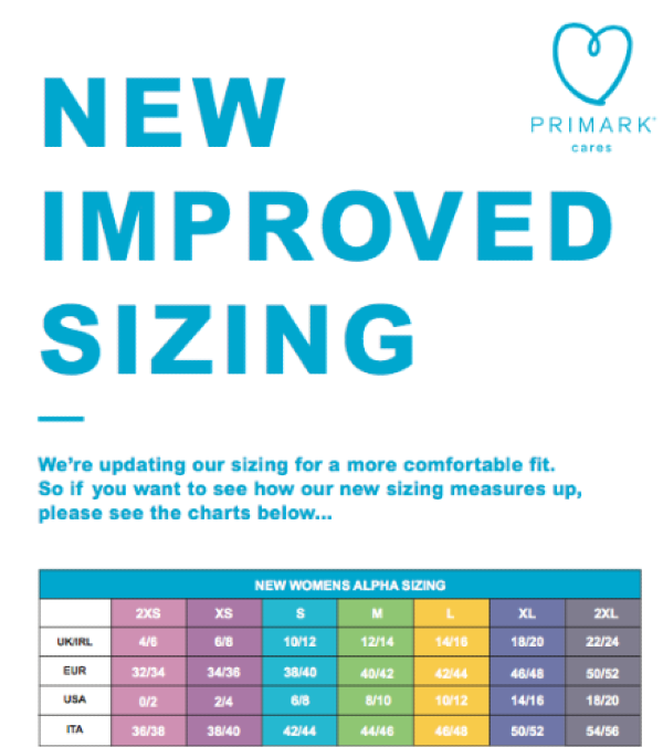 Primark is expanding their range to include a size 24